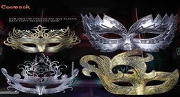 Cosmask Halloween Party Mask Venice Cut Carving Retro Rome Mask Masquerade Halloween Venetian Costumes Carnival Sawtooth Mask Q0803423532