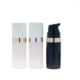 Storage Bottles 100pcs High Grade 10ML White Black Vacuum Emulsion Press Bottle Cosmetic Skin Care SN1809