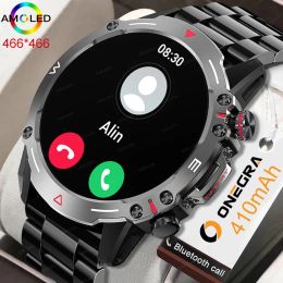 Watches 2023 Military Smart Watch Men Bluetooth Call 1.43inch Full Touch Screen NFC Heart Rate AMOLED Smart Watch IP68 Waterproof 410mAh