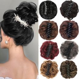 Chignon Chignon Chignon Synthetic Hair Bun Claw Clip in Chignon Hair Piece Curly Messy Bun Ponytail Hair Scrunchie Hairpieces for Women