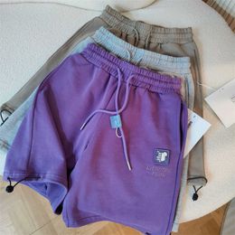 Shorts Men Women Jogger Drawstring High Street Shorts Purple Grey Khaki