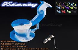 Silicone Water Pipe Unbreakable Dab Rig With Titanium Nail Stainless Steel Dabber Jar Container Silicone Hookahs Pipes 4391901459