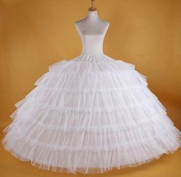 Big White Petticoats Super Puffy Ball Gown Slip Underskirt For Adult Wedding Formal Dress Brand New Large 7 Hoops Long Wedding Acc4024498