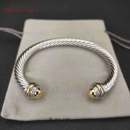 David Yurma Bracelet DY Bracelet Cable Bracelet Fashion Jewelry for Women Men Gold Pearl Head Cross Bangle Bracelet Dy Jewelry Christmas Love Gift 8878