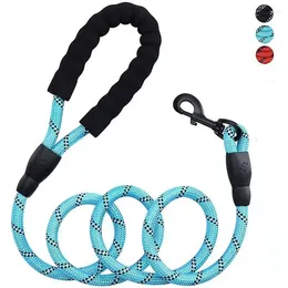 Dog Collars Pet Reflective Leash Nylon Round Explosionproof Punch Walking Without Strangulation