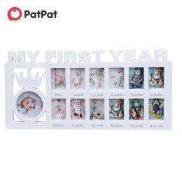 Frames PatPat My First Year 012 Months Frame Baby Picture Keepsake Frame for Photo Memories for Newborn Growing Memory Gifts