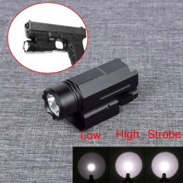 Lights Tactical Airsoft Mini Pistol Light QD Quick Detach Handgun Flashlight LED Rifle Gun Torch For 20mm Rail Fit Glock 17 19 18C 24