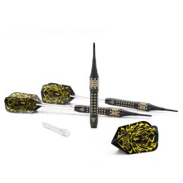 Darts CUESOUL Soft Tip Dart Set Black Coating Brass with Aluminium Shafts