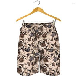 Men's Shorts Cute Pets Pug Dog 3d Print Beach Kids Summer Street Oversized Short Pants Men Surf Board Cool Swimming Trunks