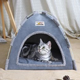 Mats Pet Tent Bed Warm Cushions Cat Sleep House Supplies Kitten Puppy Tent Cave Small Dog Foldable Kennel Products Pet Accessories