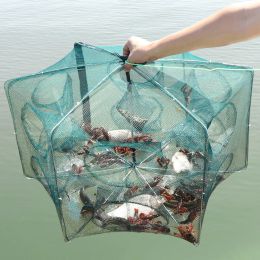 Accessories Mesh for Fishing Net/tackle/cage Folding Crayfish Catcher Casting/fish Network Crab/crayfish/shrimp/smelt Traps Nets Automatic