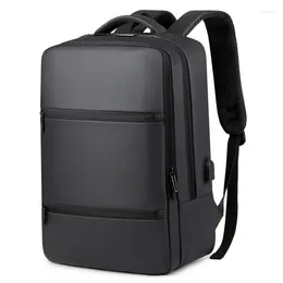 Backpack 15.6 Inch USB Laptop Backpacks High Middle School Boys University Bags 15.6" Computer Travel Out Door Pack Office Work Men