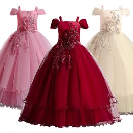 Teenage Girls Bridal Dress Wedding 12 to 14 Years Formal Evening Dance President Dress Elegant Birthday Party Princess Dress 240424