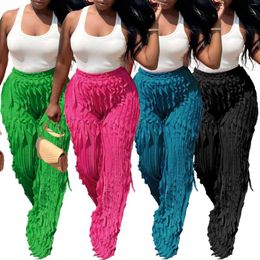 Women's Pants Echoine Hight Waist Sheer Mesh Wave Fold Wide Leg For Women Trousers Streetwear Summer Bottoms Fashion Party Cloth