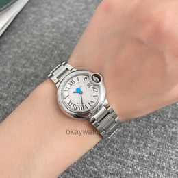 Dials Working Automatic Watches Carter Recommendation Watch Womens Blue Balloon Series 29mm Precision Steel