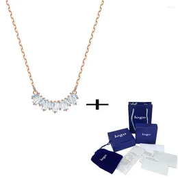 Pendants Exquisite SUNSHINE Necklace Shining Crystal Fashion Glamour Lady Luxury Jewellery Send Girlfriend Romantic Birthday Gift