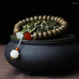 Strand Handicraft Green Sandalwood Abacus Beads Hand String Text Rosary Men And Women's Buddhist Accessories