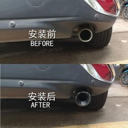 Accessories Decoration End Pipe Exhaust Rear Tail Tip Throat Muffler Cover Nozzle Car Auto Parts For 3 6 CX5 CX9 CX4
