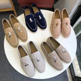 35-47 Trade Shoes для мужчин LP Cashmere Loafers Высокие эластичные сухожили