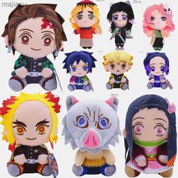 Pluszowe lalki 20 cm Demon Slayer Kimetsu no yaiba nezuko tanjirou Douma Makomo Kochou Shinobu Figure Śliczne pluszowe lalki nadziewane zabawka prezentl2404