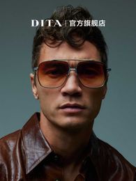 Fashion Senior Ditary Sunglasses Sunglasses Large Frame Pilot Glasses Mens Advanced Toad Sunglasses Dts100 High Quality Eyewear with Original Logo