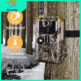 MMS P Trail Camera Email Wildlife Hunting Cameras Cellular Wireless 20MP 1080P Night Vision Po Trap HC900M 240422