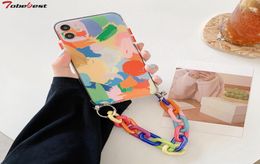 Tobe Graffiti Bracciale Telefono per iPhone 11 Pro Max XS XR 7 8 Plus SE 2020 12 Mini Colorful Chain Soft8196599