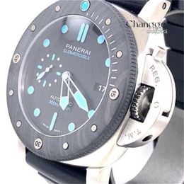 Men's Luxury Business Watch Automatic Mechanical Wristwatches Tourbillon Waterproof Watches Penerei Diving Bmg Tech 47mm Watch