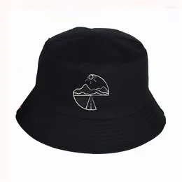 Berets Summer Fisherman Cap Cute Mountain Adventure Bucket Hat People Girl Ladies Outdoor Panama Fishing Caps