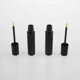 Storage Bottles 500pcs 3.5g Plastic Empty Pen For Liquid Eyeliner Black Cosmetics Bottle With Brush 3.5ml Tube