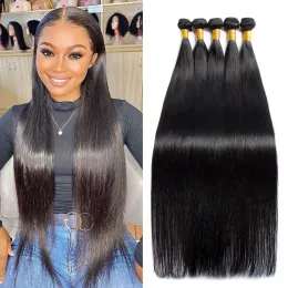 Wigs Brazilian Hair Weave Bundles 30 Inch Straight Bundle 100% Raw Human Hair Bundles Remy Hair Extensions 3 4 Bundles Maxine Hair