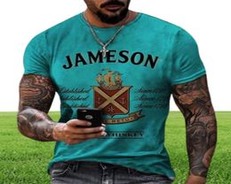 Men039s TShirts Summer Street Jameson Irish T Shirt Fashion Short Sleeve Tees Male 3D Printed Oversize Tops Graphic Pullover T6571453