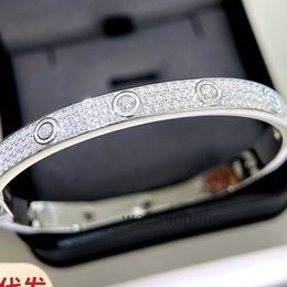 High Quality Luxury Bangle carter S925 Sterling Silver Full Diamond Sky Star Bracelet with Advanced Sense Inlaid Flash Simulation Live Broadcast Exclusive