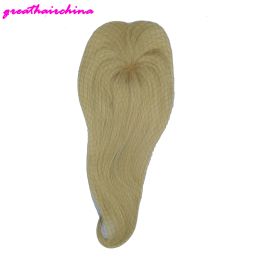 Toppers 18inch Colour blonde 613# Silk Base Closure Straight (5"*5") 100% Human Hair Products Lace Closure Hair Smooth, Free shipping