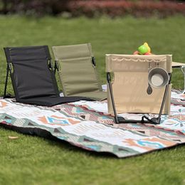 Pillow Folding Beach Lounge Chair Outdoor Park With Adjustable Backrest Portable Camping Seat For Adults