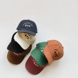 Accessories Kid Boy Summer Personality Simple Letter Embroidery Baseball Cap Baby Girl Fahsion Allmatch Cotton Sun Protection Peaked Caps