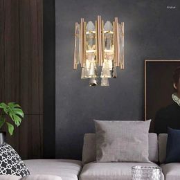Wall Lamp Postmodern Crystal Lamps Creative Bedroom Bedside Fixture Simple Living Room Stair Background Light Luxury 5139#