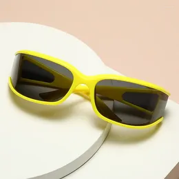 Sunglasses Punk Polarised Woman European American Stylish Y2K Sun Glasses Bicycling Mountaineering Glass Man