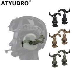 Accessories ATYUDRO Helmet Rail Adapter for GEN 5 Sound Pick Up Noise Reduction Tactical Equipment Multiangle Rotation Headset Accessories