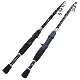 Accessories Sougayilang 1.8M2.4M Portable Telescopic Fishing Rod Ultralight Carbon Fiber Lure Rod Carp Spinning/Casting Fishing Lure Rod