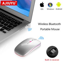Mice Wireless Bluetooth Mouse for Book Air Book Pro 13" 16" I Laptop Pc Rechargeable Mini Silent Mouse