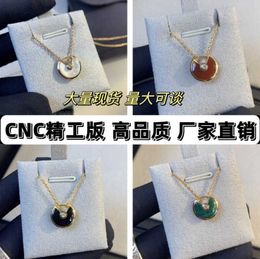 High Edition Original 1to1 Brand Logo Womens Carter amulet necklace with exquisite S925 silver plated 18K thick gold