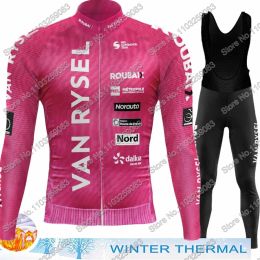 Jackets Van Rysel Roubaix Cycling Jersey 2024 Team Set Long Sleeve Winter France Cycling Clothing Bike Thermal Jacket Suit Pants Bi