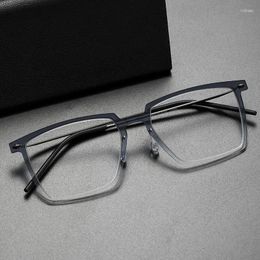 Sunglasses Frames Wind Red Pure Titanium Glasses Frame Men 2024 Retro Vintage Prescription Square Eyeglasses Myopia Optical Eyewear Z392