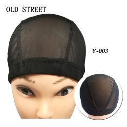 Hairnets Wholesale Black Mesh Dome Cap For Making Wigs Breathable Glueless Stretchable Spandex Hair Net Weave Caps In Hairnets