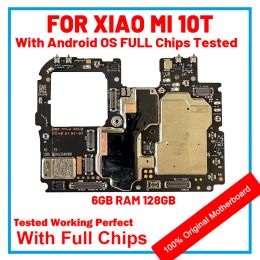 Antenna Global Version For XiaoMi MI 10T 10 T Motherboard 6+128G With Full Chips Logic Board Original Unlocked Mainboard For XiaoMi 10T