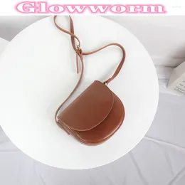 Bag Vintage Semicircle Saddle For Women Solid Colour Shoulder Ladies Casual Crossbody Bags Female Fashion Luxury Phone Purses