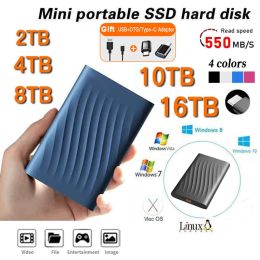 Boxs external ssd drive 1TB HighSpeed portable ssd 2TB external ssd 500g Solidstate Drive mobile hard Disc for xiaomi for Laptop