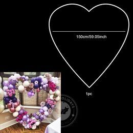 Heart Shaped Round Balloon Arch Support Wreath Wedding Birthday Party Decoration Baby Shower Background Year Christmas Decor 240411