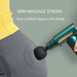 Mini Fascial Gun Fitness Vibration Massageador Neck Back Deep Muscle Relaxation Massage Portable Massager Gout Pain Relief 240422